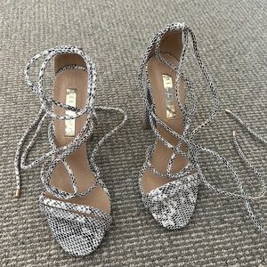 Snake print heel